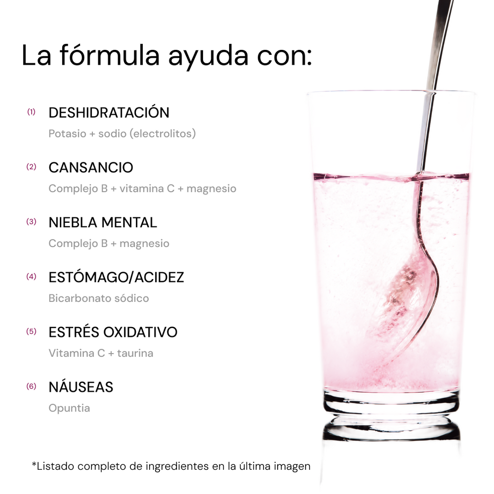 La fórmula de agüita para la resaca: deshidratación, cansancio, niebla mental, estómago, estrés oxidativo y náuseas